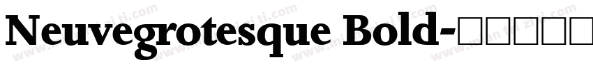 Neuvegrotesque Bold字体转换